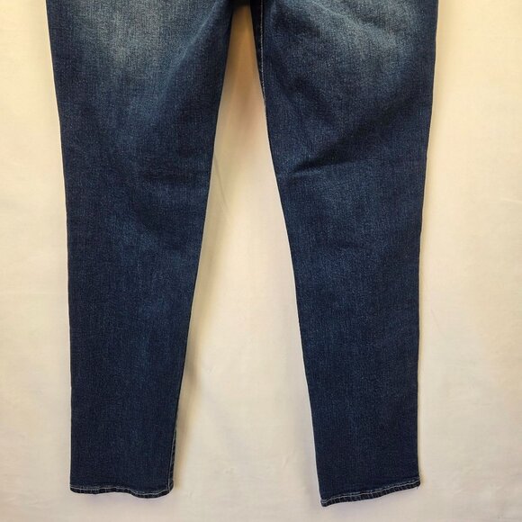 Kut From The Kloth Lightly Distressed Straight-Leg Denim Jeans Size 8 - Picture 6 of 13